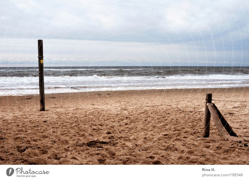 Saisonende IV Ferien & Urlaub & Reisen Ausflug Freiheit Umwelt Natur Landschaft Sand Luft Himmel Wolken Horizont Herbst Klima Wetter Ostsee Kühlungsborn Zeichen