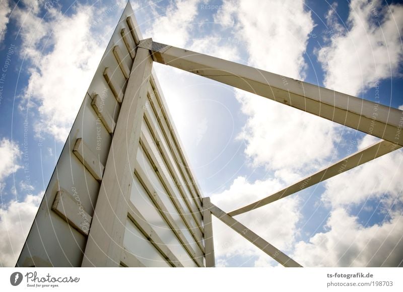 Potemkins Schutzwall Wirtschaft Handwerk Baustelle Himmel nur Himmel Wolken Schönes Wetter Mauer Wand Schilder & Markierungen Schutzschild Schilderwald