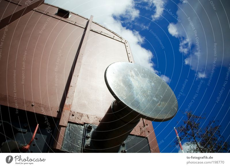 Pufferzone Maschine Technik & Technologie Himmel Wolken Schönes Wetter Bahnhof Güterbahnhof Verkehr Verkehrsmittel Güterverkehr & Logistik Schienenverkehr