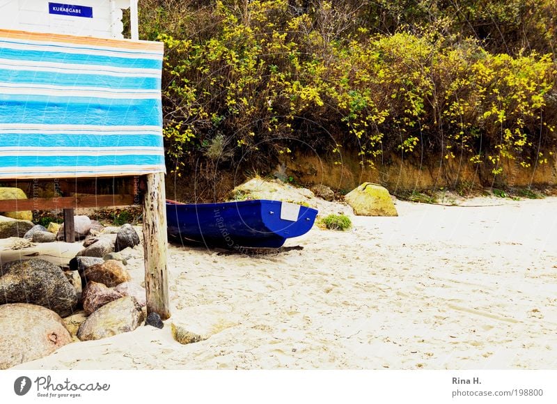 StrandStillLeben Erholung Ferien & Urlaub & Reisen Ausflug Meer Natur Landschaft Sand Küste Seeufer Ostsee Kühlungsborn warten authentisch blau grün