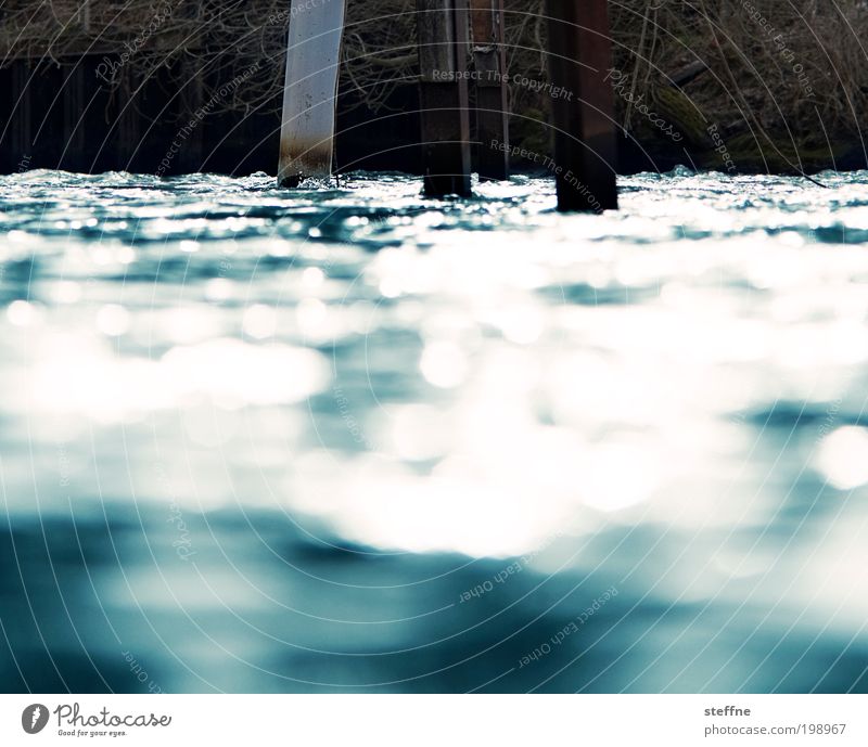 Waterkant Wasser Wellen Küste Seeufer Flussufer nass Reflexion & Spiegelung splendid Anlegestelle Bootsfahrt glänzend Farbfoto