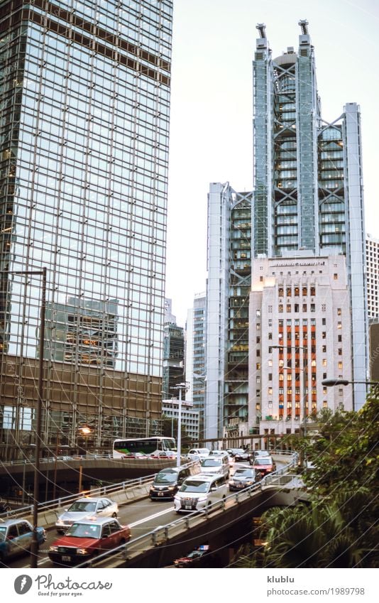 Hongkong ist eine internationale Metropole. Leben Ferien & Urlaub & Reisen Tourismus Ausflug Haus Spiegel Büro Landschaft Gebäude Architektur Fassade Straße