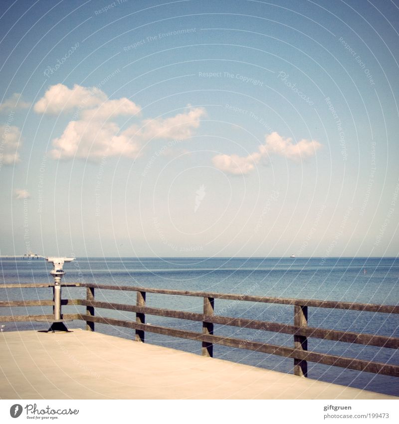 weitblick Ferien & Urlaub & Reisen Tourismus Ausflug Ferne Freiheit Sommer Sommerurlaub Meer Umwelt Landschaft Wasser Himmel Wolken Horizont Küste Ostsee