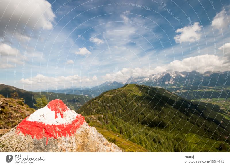 Risiko l gering... Ferien & Urlaub & Reisen Tourismus Ausflug Ferne Freiheit Sommer Berge u. Gebirge wandern Himmel Wolken Herbst Schönes Wetter Alpen Dachstein