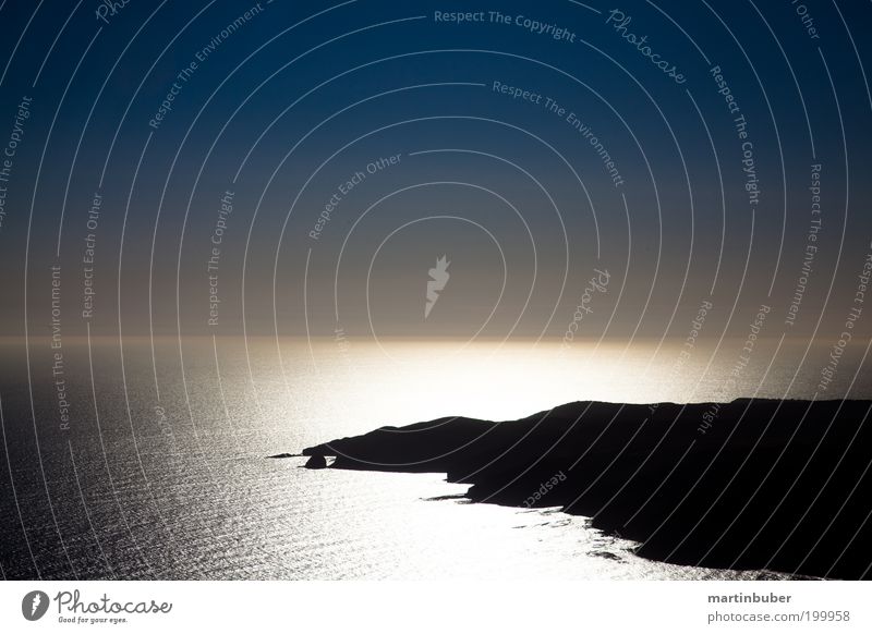 silbermeer Landschaft Erde Wolkenloser Himmel Horizont Sommer Schönes Wetter Küste Bucht Meer Australien Menschenleer beobachten Erholung genießen träumen