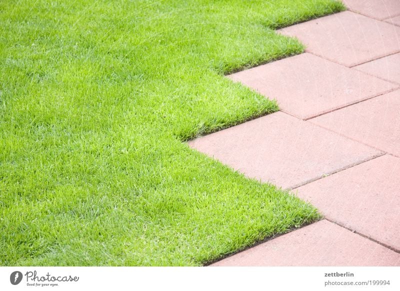 Rasenkante Sportrasen Gras Wiese Teppich fußbodenbelag Garten Schrebergarten Kleingartenkolonie Bürgersteig Wege & Pfade Fliesen u. Kacheln Geometrie Ordnung