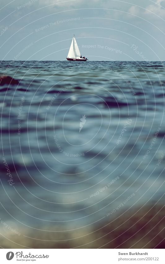 sail away Abenteuer Freiheit Sommer Sommerurlaub Meer Wellen Segeln Umwelt Wasser Wind Küste Ostsee Schifffahrt Bootsfahrt Jacht Segelboot Segelschiff Fernweh