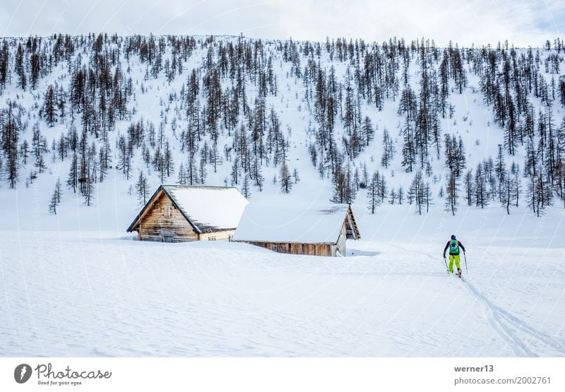 Skitour Hochmölbinghütte, Ennstal, Steiermark, Österreich, Alpen Wintersport Skier Mensch maskulin 1 Umwelt Natur Landschaft Schnee Berge u. Gebirge Hütte