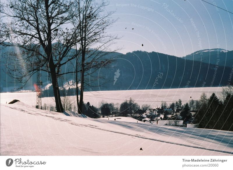 Winterlandschaft Schneelandschaft Schneewandern ruhig Berge u. Gebirge Erholung