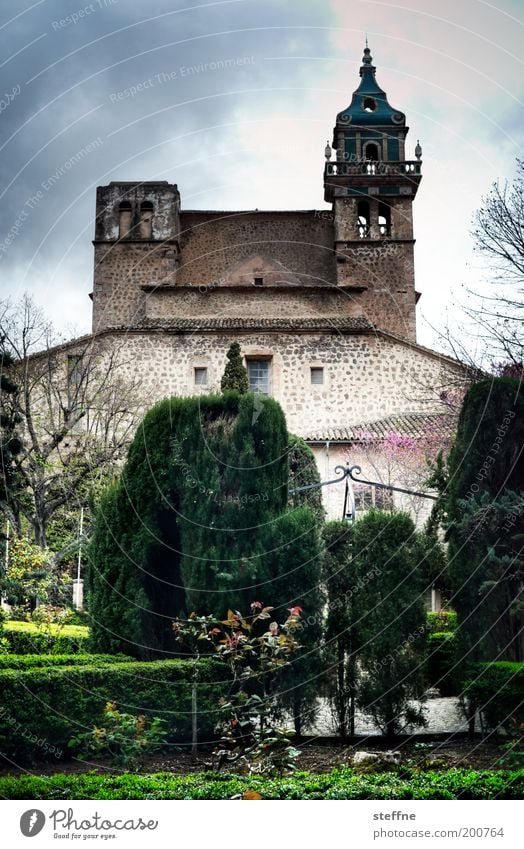 HOSSA! HOSSA! VAL DE MOSSA! valdemossa Mallorca Spanien Dorf Kleinstadt Kirche Dom außergewöhnlich bedrohlich Religion & Glaube Park Farbfoto mehrfarbig Baum