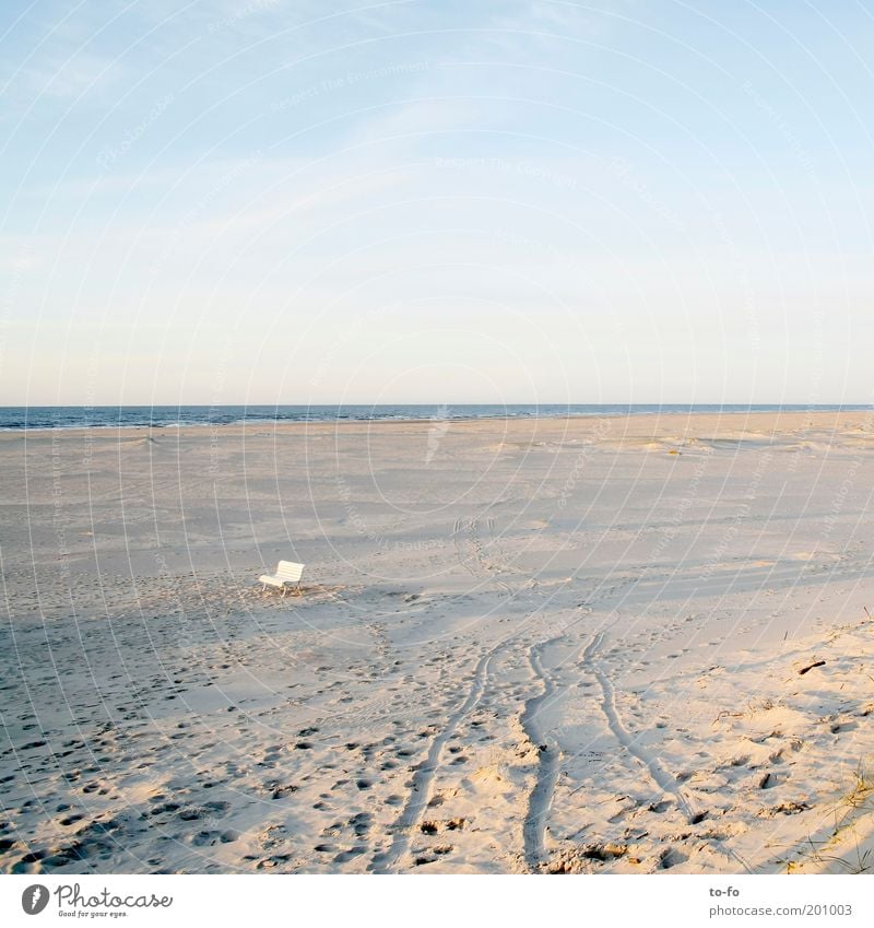 Sandbank harmonisch Erholung ruhig Ferien & Urlaub & Reisen Freiheit Strand Meer Natur Landschaft Luft Wasser Himmel Wolken Horizont Sonnenlicht Schönes Wetter