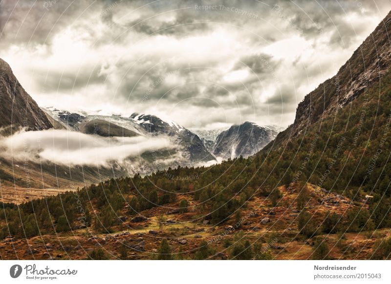 Reinheimen Nationalpark Ferien & Urlaub & Reisen Tourismus Berge u. Gebirge wandern Natur Landschaft Urelemente Luft Himmel Wolken Klima schlechtes Wetter Regen