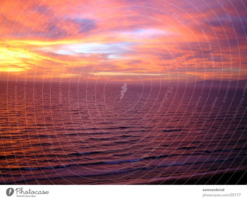 Abendrot Meer Sonnenuntergang Strand Romantik Mallorca Insel