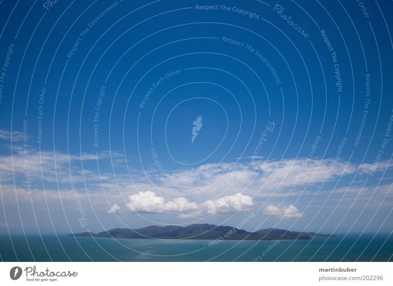 Die Insel Ferien & Urlaub & Reisen Sommerurlaub Meer Landschaft Horizont entdecken exotisch ruhig Erholung Idylle Australien Himmel Blauer Himmel