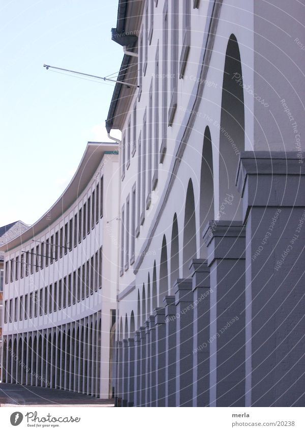 Arkaden Bogen Halbkreis Architektur Säule Stadt Karlsruhe Schlossplatz