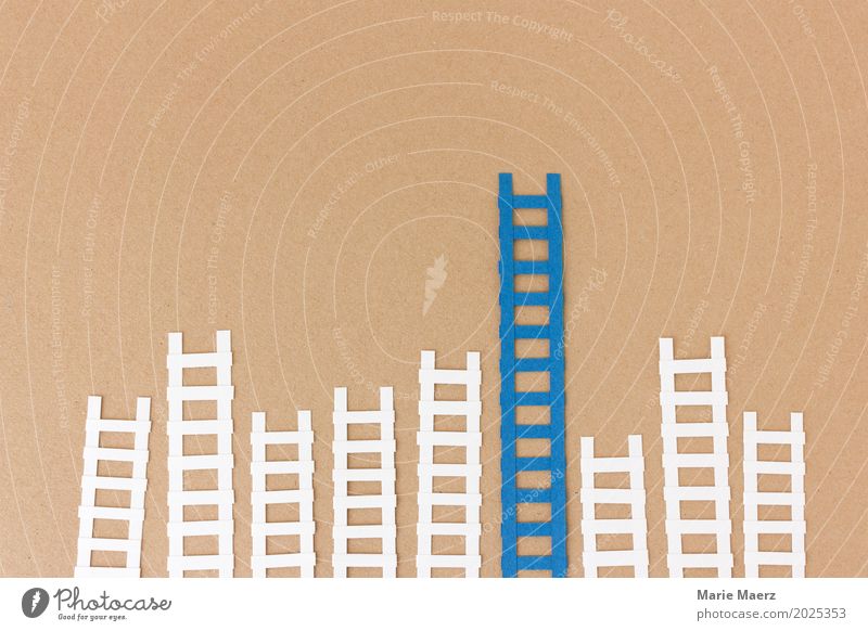 Hoch hinaus Business Karriere Erfolg Leiter Arbeit & Erwerbstätigkeit Wachstum braun Ausdauer anstrengen Fortschritt Konkurrenz Grafik u. Illustration