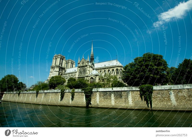 Unsere Dame Notre-Dame Religion & Glaube Kirche Kathedrale Christentum Katholizismus Dom Turm Bauwerk Architektur Gotik Paris Frankreich Ile de la Cité Seine