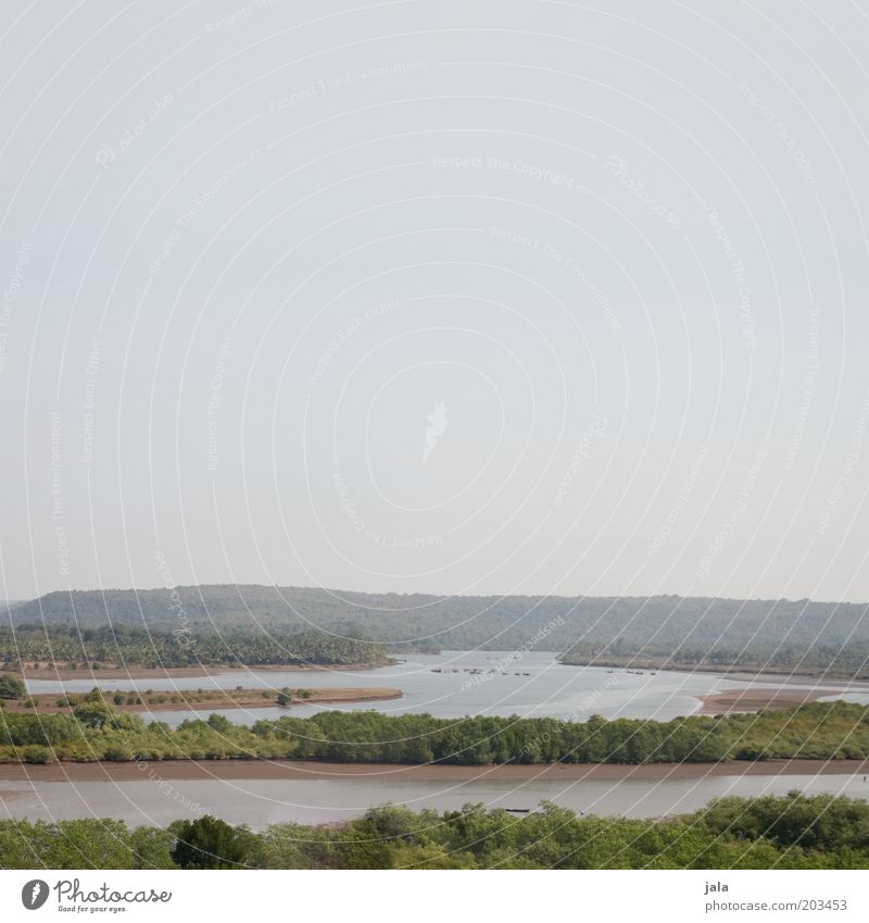 weit übers land... Natur Landschaft Wasser Himmel Baum Wald See Fluss Wildnis Indien Goa Unendlichkeit Freiheit Farbfoto Außenaufnahme Menschenleer