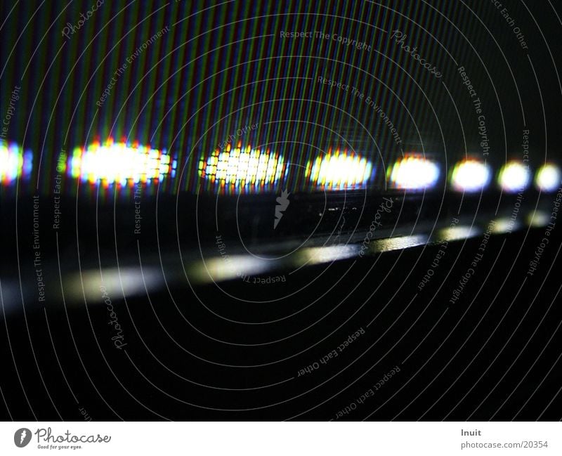 Dots Fernseher Elektrisches Gerät Technik & Technologie Datenzeile Detailaufnahme Nahaufnahme