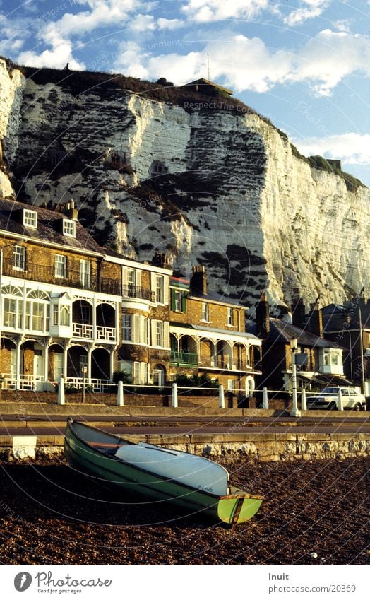 Dover England Meer Klippe Wasserfahrzeug Großbritannien Morgen