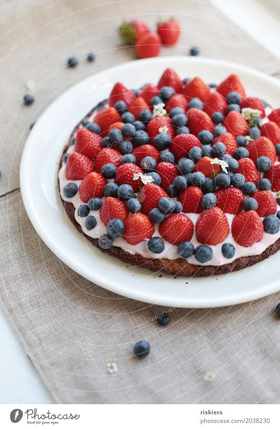 so schmeckt der Sommer iv Lebensmittel Frucht Kuchen Dessert Kaffeetrinken Fröhlichkeit frisch schön lecker saftig süß genießen Erdbeerkuchen Farbfoto