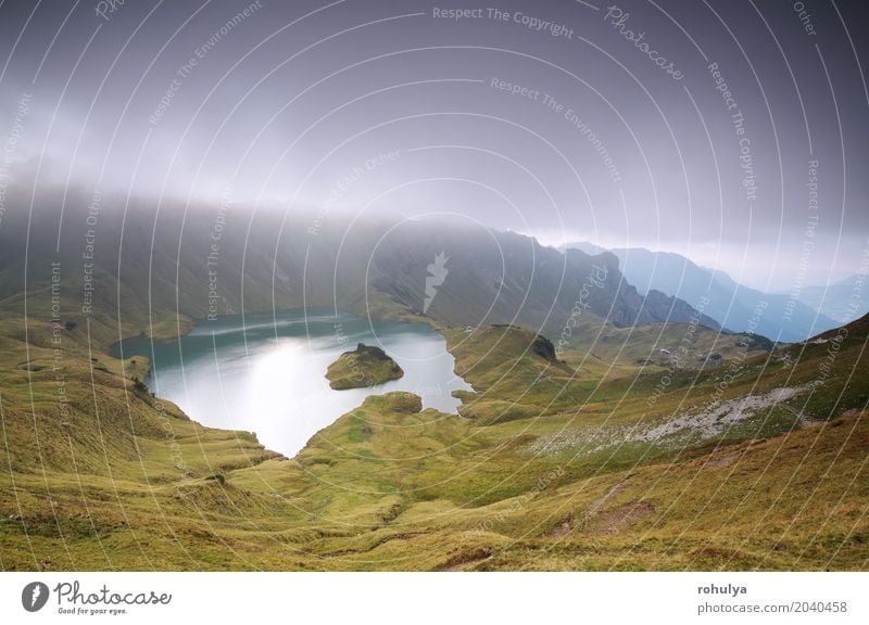 Wolken über alpinen See Schrecksee in Bergen Ferien & Urlaub & Reisen Insel Berge u. Gebirge Natur Landschaft Himmel Gewitterwolken Sommer Wetter