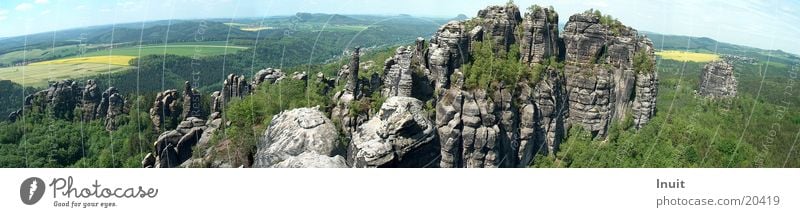 Schrammsteine Sächsische Schweiz Elbsandsteingebirge Panorama (Aussicht) Berge u. Gebirge Felsen schroff groß Panorama (Bildformat)