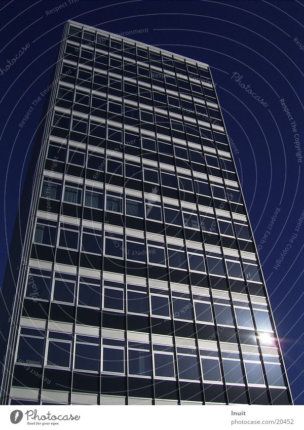 Hochhaus stahlblau Architektur Iduna Münster Reflexion & Spiegelung Himmel