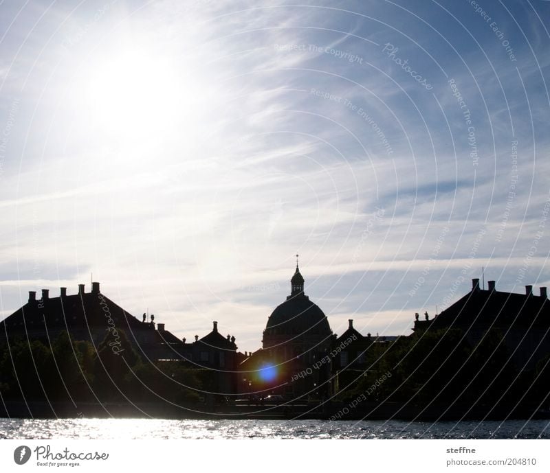 Marmorkirken Himmel Schönes Wetter Meer Kopenhagen Dänemark Hafenstadt Altstadt Haus Kirche Dom Burg oder Schloss historisch Farbfoto Außenaufnahme