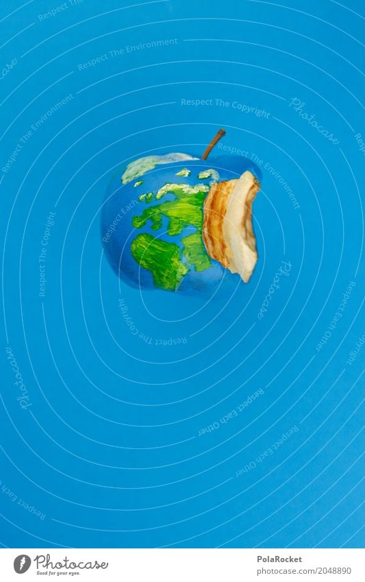 #A# Erdapfel Kunst Kunstwerk Gemälde ästhetisch Apfel Apfel der Erkenntnis Apfelschale Erde Biss beißen bissig Bioprodukte nachhaltig ökologisch Planet