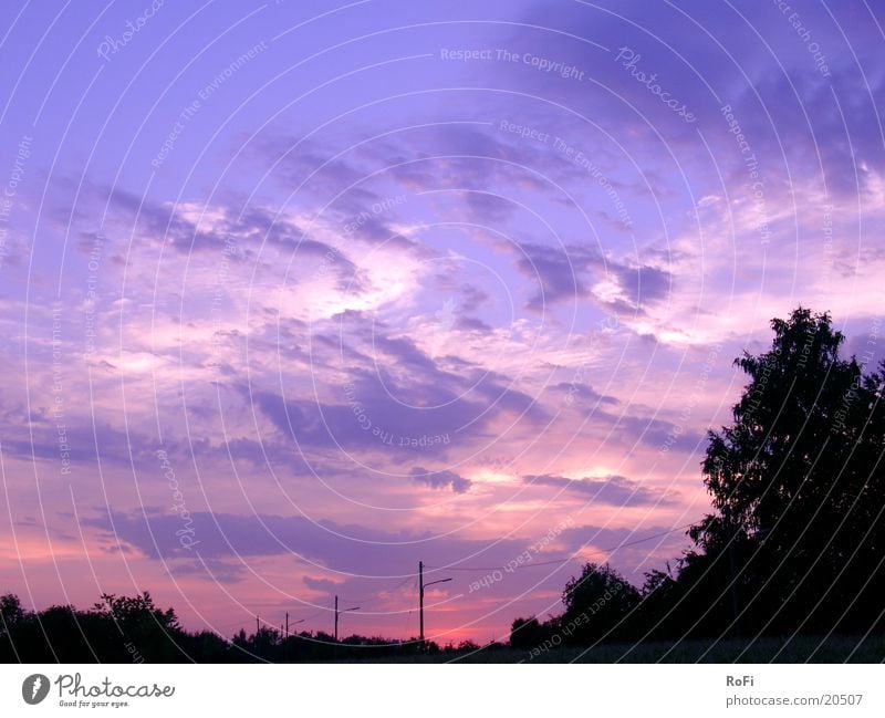 Dämmerung Sonnenuntergang Wolken Himmel Farbe Abend