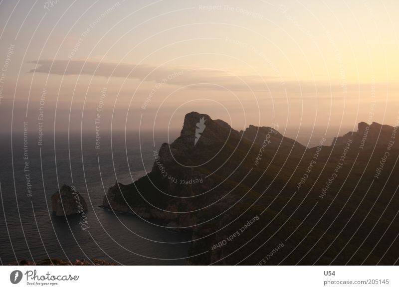 Cap Formentor Landschaft Wasser Himmel Sommer Farbfoto Morgendämmerung Panorama (Aussicht) Kap Mittelmeer Insel