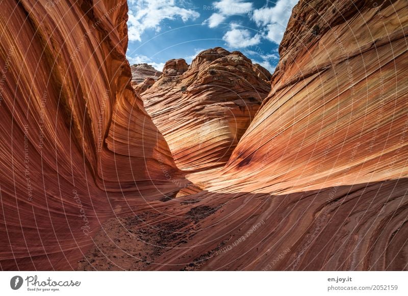 Windkanal Ferien & Urlaub & Reisen Umwelt Natur Landschaft Klima Klimawandel Felsen Schlucht Wüste Utah Arizona Stars and Stripes Amerika Nordamerika