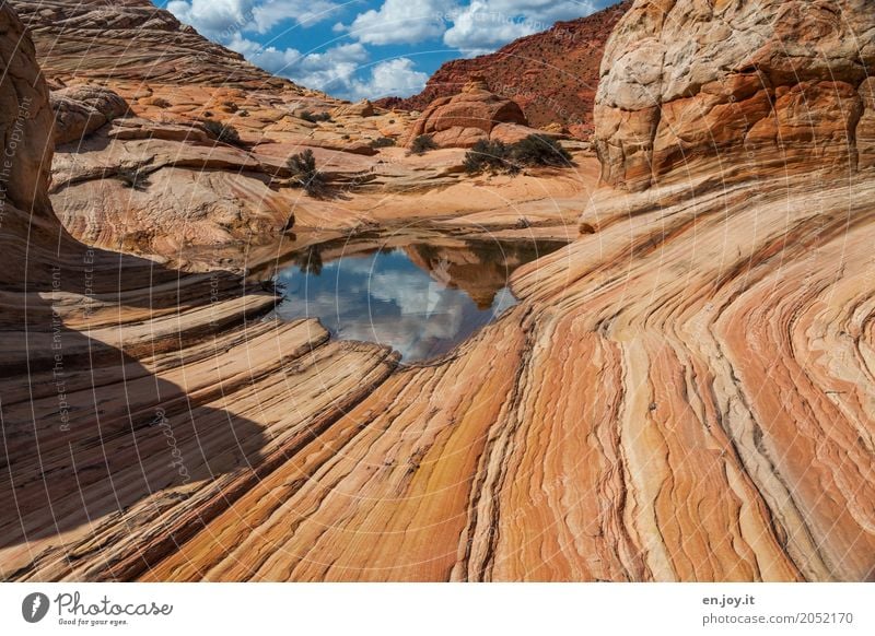 Himmel auf Erden Natur Landschaft Wasser Wolken Klima Klimawandel Felsen Schlucht Wüste orange Abenteuer bizarr Ferien & Urlaub & Reisen Surrealismus