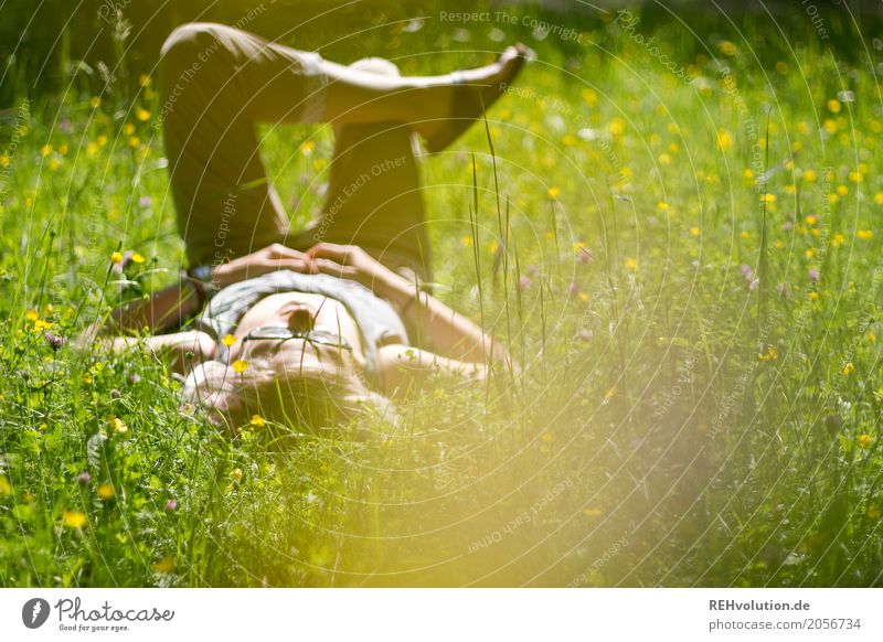 Jule | liegt auf der Sommerwiese Gesundheit Wellness Wohlgefühl Zufriedenheit Erholung ruhig Freizeit & Hobby Mensch feminin Junge Frau Jugendliche Erwachsene 1