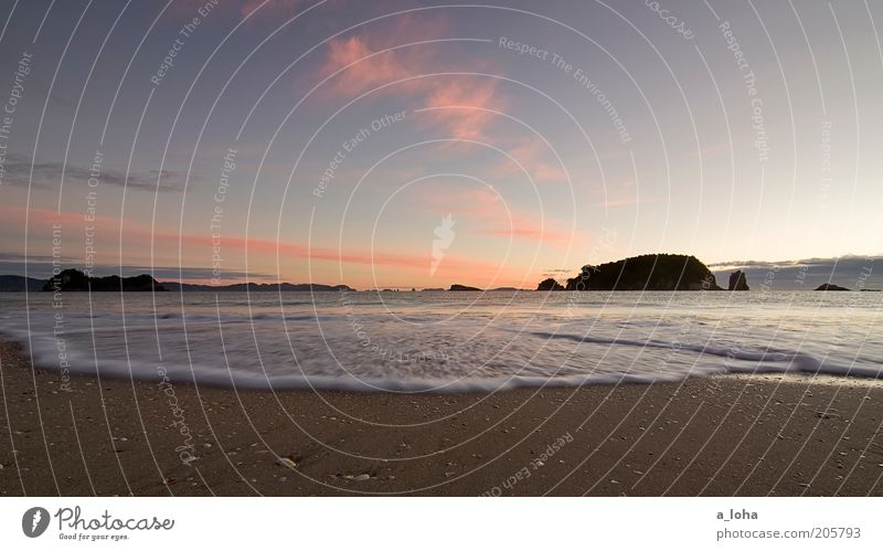 tomorrow morning Landschaft Urelemente Himmel Wolken Horizont Sonnenaufgang Sonnenuntergang Wellen Strand Meer Insel Bewegung leuchten Ferien & Urlaub & Reisen