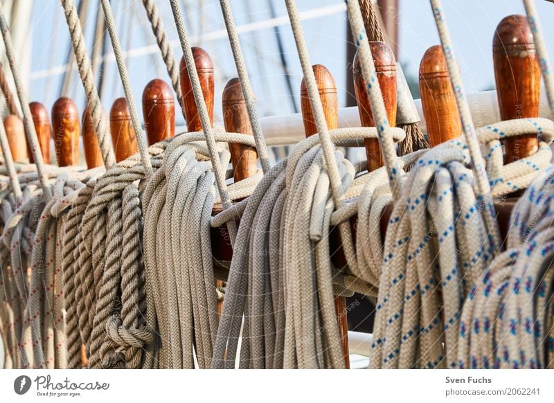 Seile und Tau Hafen Schifffahrt Segelschiff Wasserfahrzeug Knoten maritim Wilhelmshaven Landkreis Friesland Ostfriesland Trosse leine Schiffsdeck Lenkrad ruder