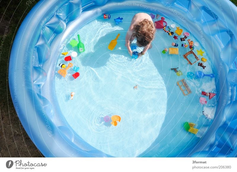 PLASTIKWELT Spielen Kinderspiel Sommer Sommerurlaub Kleinkind Haare & Frisuren 1 Mensch 1-3 Jahre Schwimmen & Baden Einsamkeit Schwimmbad Planschbecken