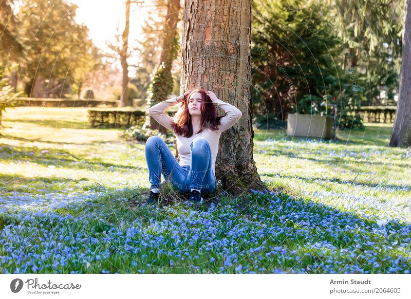 Porträt - Frühling Lifestyle Stil Freude Glück schön Gesundheit Leben harmonisch Wohlgefühl Zufriedenheit Sinnesorgane Erholung ruhig Meditation Duft Mensch