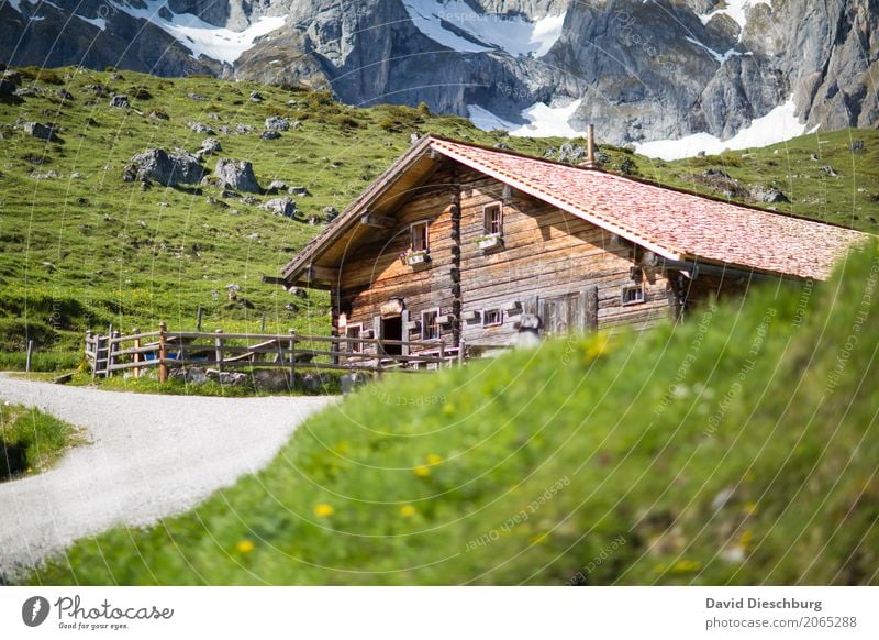 Einkehrmöglichkeit Ferien & Urlaub & Reisen Tourismus Ausflug Abenteuer Expedition Sommerurlaub Berge u. Gebirge wandern Natur Frühling Schönes Wetter Gras