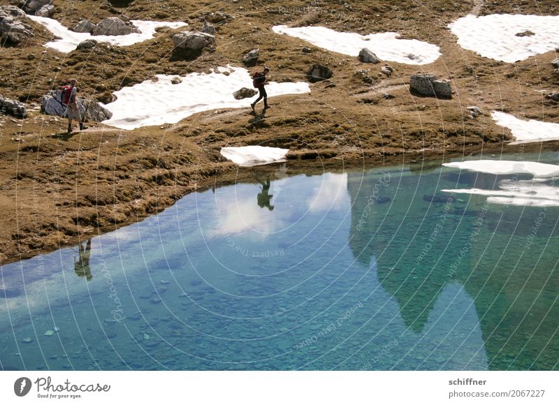 Doppelte Doppelgänger Freizeit & Hobby Ferien & Urlaub & Reisen Berge u. Gebirge wandern Mensch 2 Umwelt Natur Landschaft Schönes Wetter Felsen Alpen