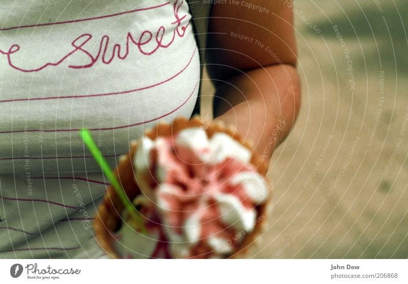 sweet like ice cream Lebensmittel Dessert Speiseeis Süßwaren Freizeit & Hobby feminin Sommer T-Shirt Schriftzeichen Essen lecker Appetit & Hunger Eiswaffel süß