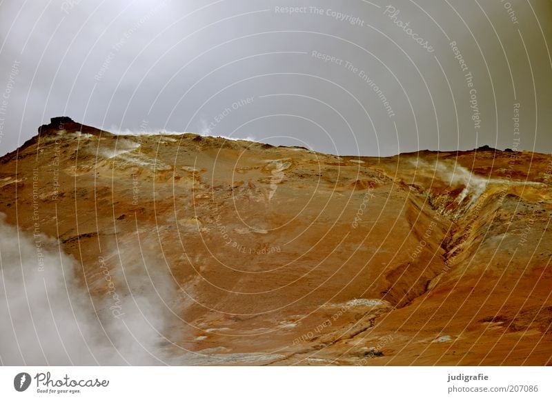 Island Umwelt Natur Landschaft Himmel Wolken Hügel Berge u. Gebirge Vulkan außergewöhnlich dunkel fantastisch heiß natürlich Wärme Stimmung Klima Solfatarenfeld