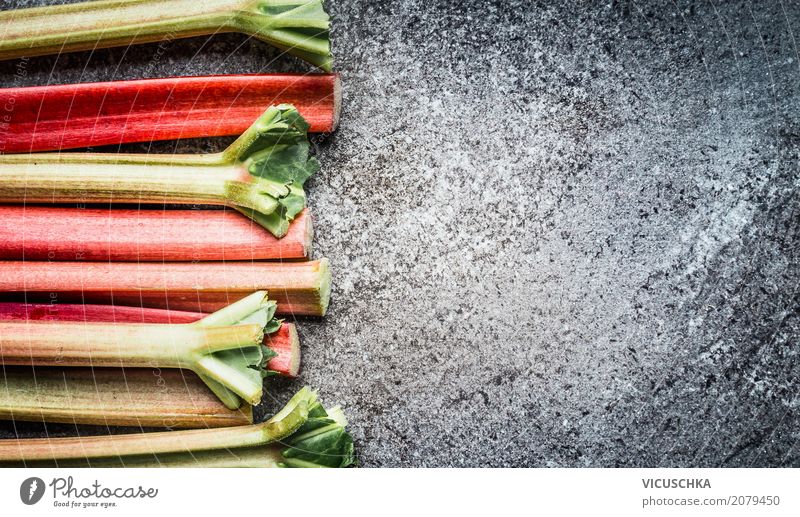 Rhabarber Lebensmittel Frucht Ernährung Bioprodukte Vegetarische Ernährung Diät Stil Design Gesundheit Gesunde Ernährung Sommer Natur gelb Hintergrundbild