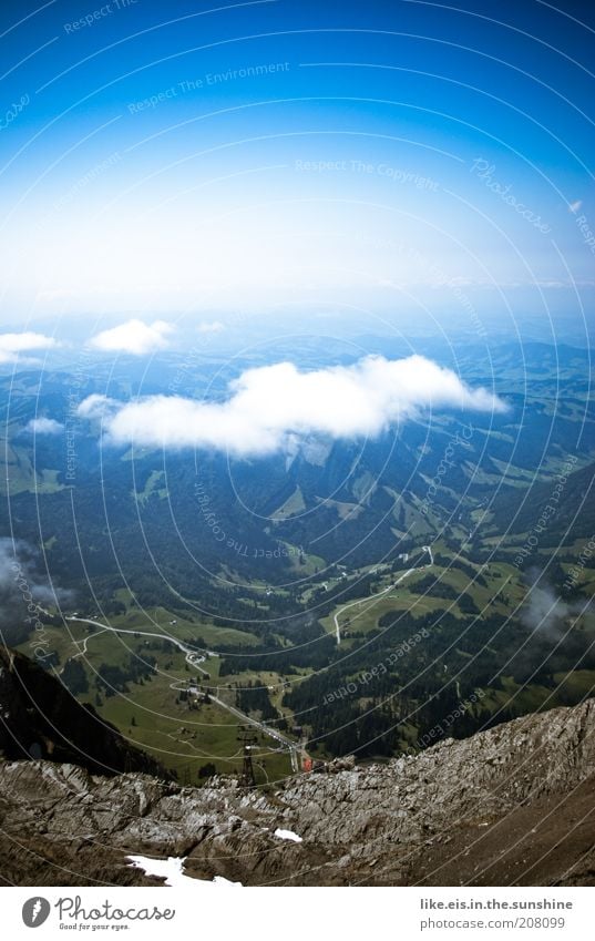 ...über den Wolken.. (IV) Wohlgefühl Zufriedenheit Ferien & Urlaub & Reisen Ausflug Ferne Freiheit Sommer Sommerurlaub Berge u. Gebirge Umwelt Landschaft Himmel