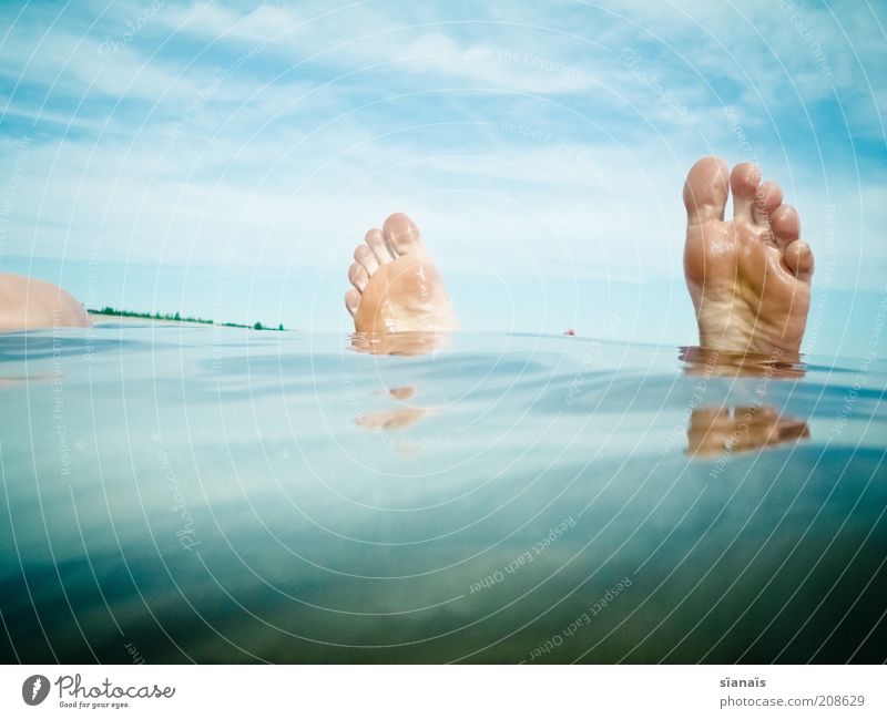 schweissfüsse Freude Leben Ferien & Urlaub & Reisen Freiheit Sommerurlaub Strand Meer maskulin Fuß Wasser See Schwimmen & Baden Fröhlichkeit Brandenburg