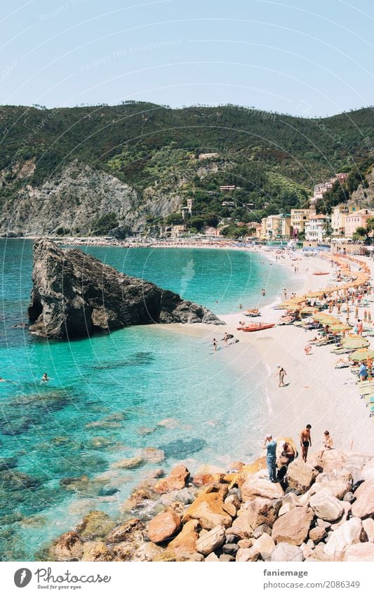 Cinque Terre XX Natur Landschaft Schwimmen & Baden Strand Monterosso Italien Ligurien Mittelmeer türkis Klarheit Reisefotografie Sommer Sommerurlaub sommerlich