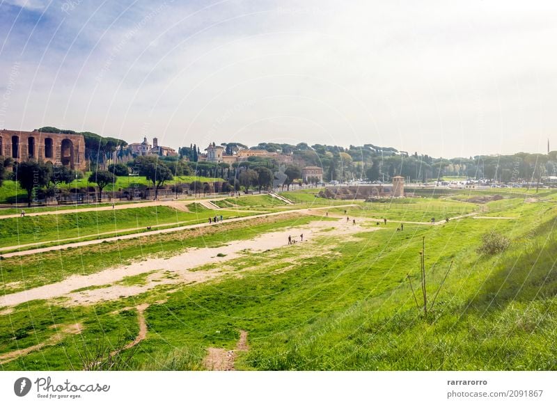 Zirkus Maximus in Rom Umwelt Natur Landschaft Pflanze Kleinstadt Stadt Sehenswürdigkeit Wahrzeichen Denkmal circus maximus alt Tugend Glück Todesangst Farbfoto