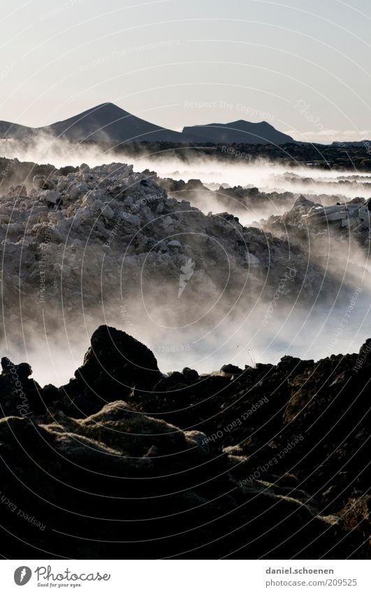 ...und die Erde war wüst und leer Ferien & Urlaub & Reisen Ferne Umwelt Landschaft Urelemente Wasser Klima Klimawandel Vulkan dunkel Endzeitstimmung Wasserdampf