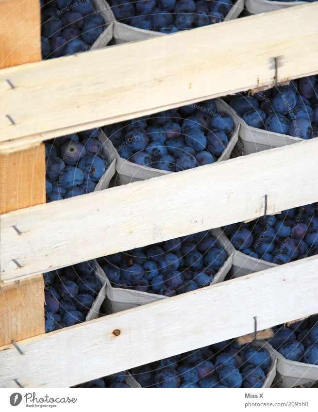 Palette Lebensmittel Frucht Ernährung Bioprodukte Vegetarische Ernährung frisch klein lecker saftig süß blau Blaubeeren Beeren Paletten Schalen & Schüsseln